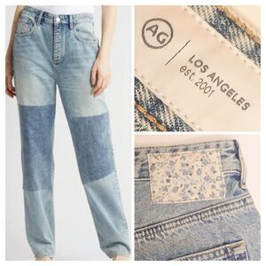 AG Jeans Womens Sz 25 Clove Patch Workwear Relaxed Vintage Straight Leg $245